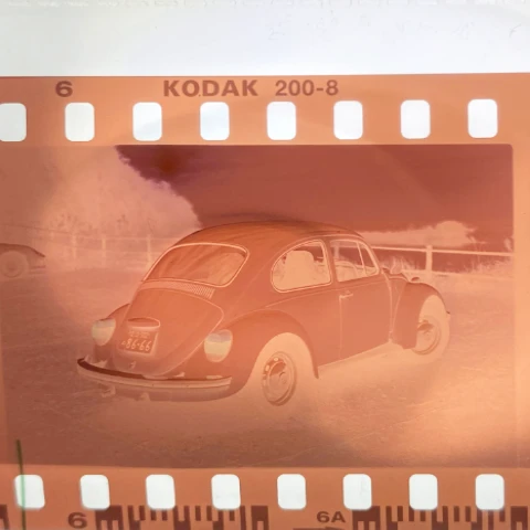 the reversed images on the negative
