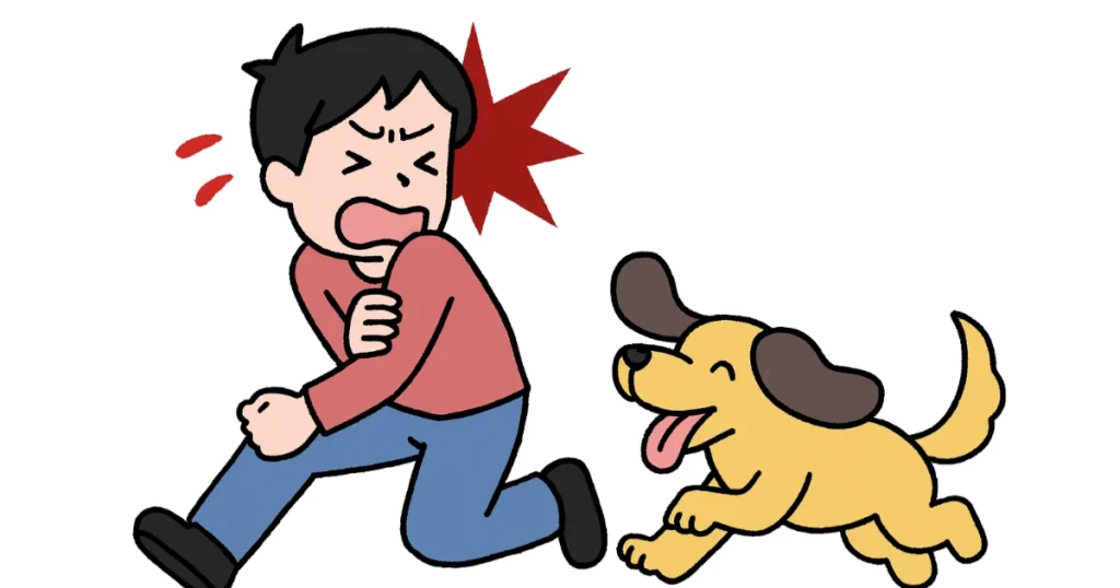 ドッグランで犬に衝突