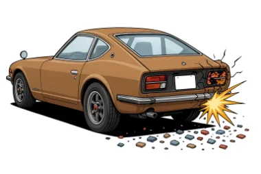 旧車の事故　フェアレディZ