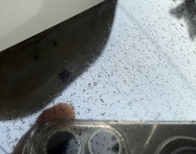 サビ落としの結果、近くで見ると