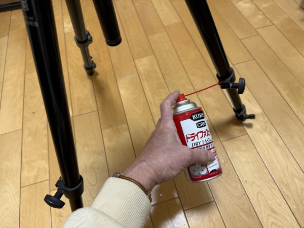 ドライファストルブをカメラ三脚に